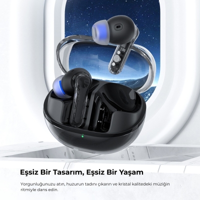 Soundpeats Clear ENC TWS Bluetooth 5.3 Kulak içi Kablosuz Kulaklık Siyah - 6