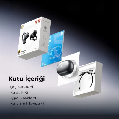 Soundpeats Clip1 Hi-Res LDAC Open-Ear ENC OWS Bluetooth 5.4 Kablosuz Kulaklık Siyah - 11