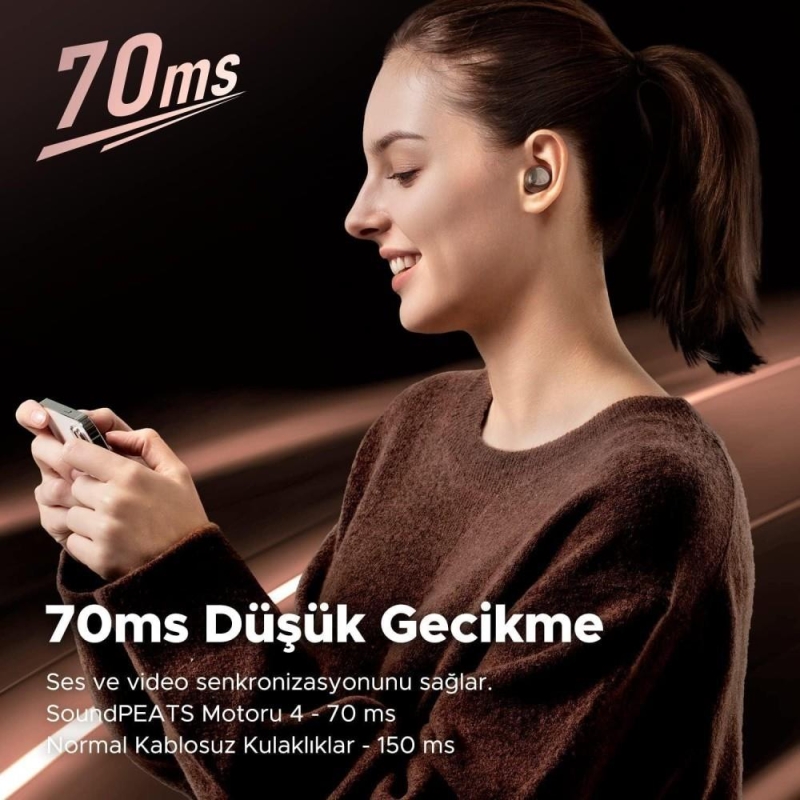 Soundpeats Engine 4 Çift Dinamik Sürücülü Hi-RES LDAC Sertifikalı Bluetooth 5.3 Kablosuz Kulaklık - 4