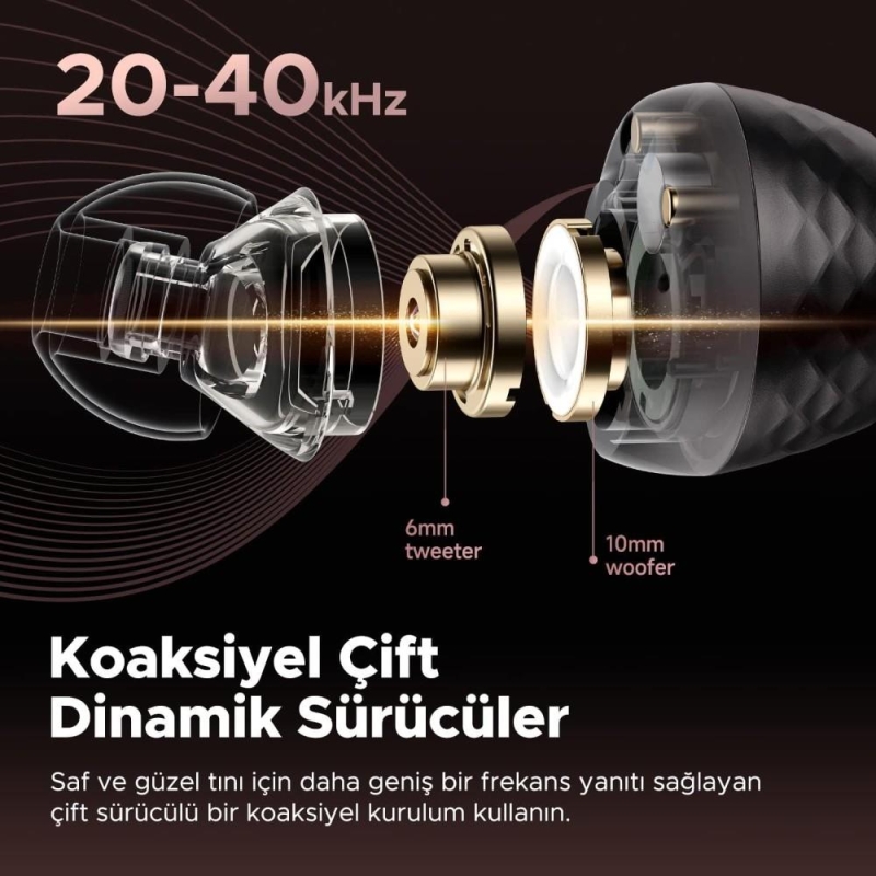 Soundpeats Engine 4 Çift Dinamik Sürücülü Hi-RES LDAC Sertifikalı Bluetooth 5.3 Kablosuz Kulaklık - 7