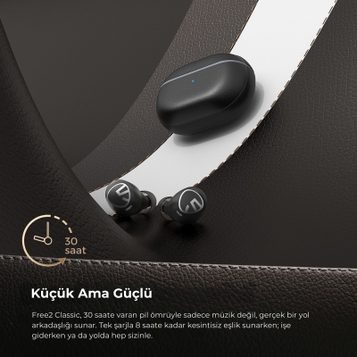 Soundpeats Free2 Classic Bluetooth 5.1 TWS Kablosuz Kulak içi Kulaklık Siyah - 6