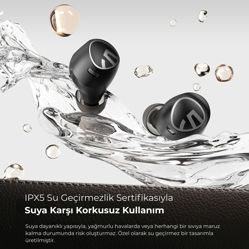 Soundpeats Free2 Classic Bluetooth 5.1 TWS Kablosuz Kulak içi Kulaklık Siyah - 5