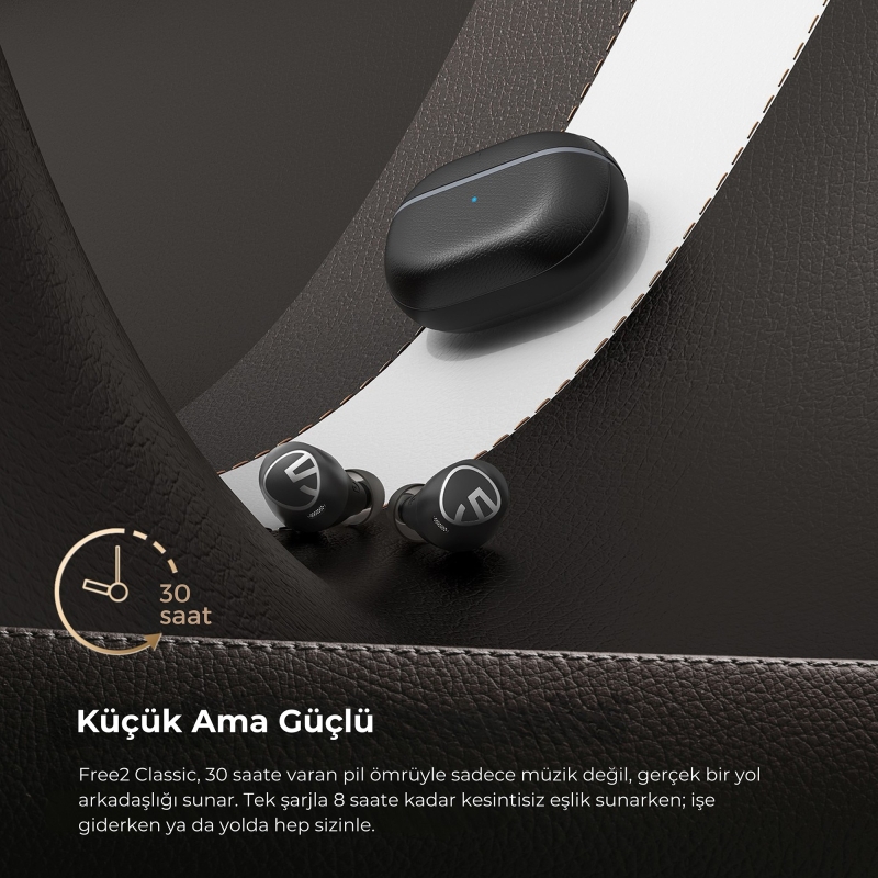 Soundpeats Free2 Classic Bluetooth 5.1 TWS Kablosuz Kulak içi Kulaklık Siyah - 6