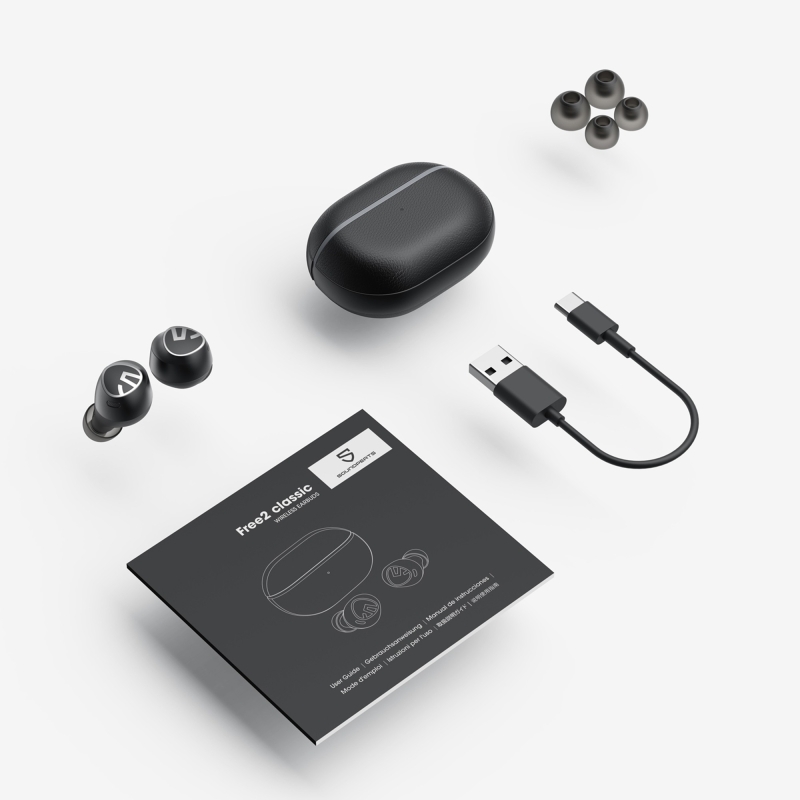 Soundpeats Free2 Classic Bluetooth 5.1 TWS Kablosuz Kulak içi Kulaklık Siyah - 8