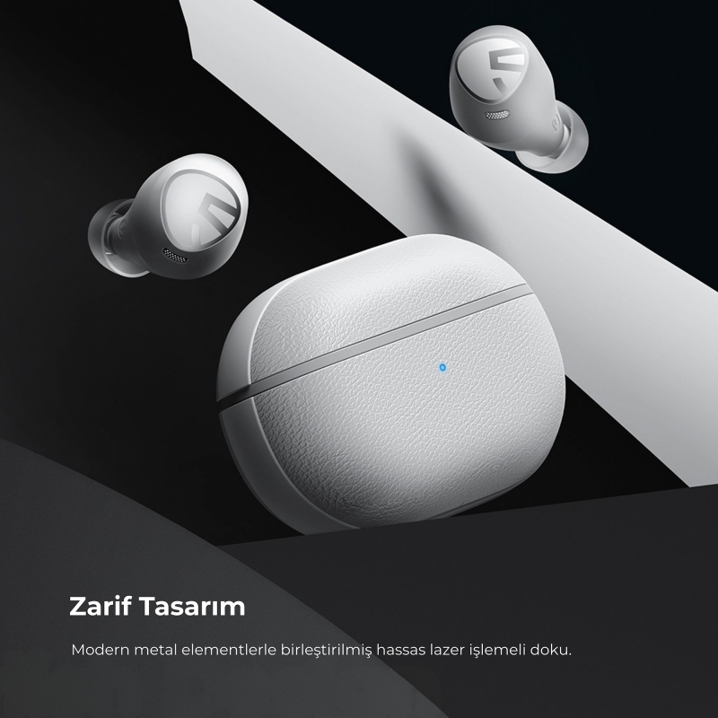 Soundpeats Free2 Classic Hi-Res Bluetooth 5.1 TWS Kablosuz Kulak içi Kulaklık Beyaz - 3
