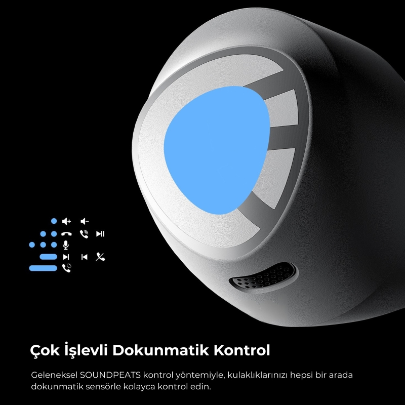 Soundpeats Free2 Classic Hi-Res Bluetooth 5.1 TWS Kablosuz Kulak içi Kulaklık Beyaz - 7