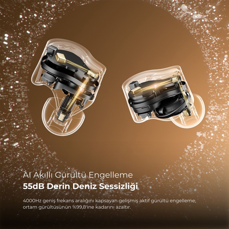 Soundpeats H3 Hi-Res LDAC Bluetooth 5.4 ANC TWS Kablosuz Kulak içi Kulaklık Titanyum Siyah - 3