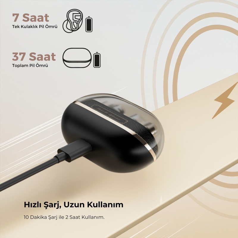 Soundpeats H3 Hi-Res LDAC Bluetooth 5.4 ANC TWS Kablosuz Kulak içi Kulaklık Titanyum Siyah - 4