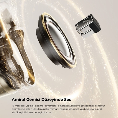 Soundpeats H3 Hi-Res LDAC Bluetooth 5.4 ANC TWS Kablosuz Kulak içi Kulaklık Titanyum Siyah - 6