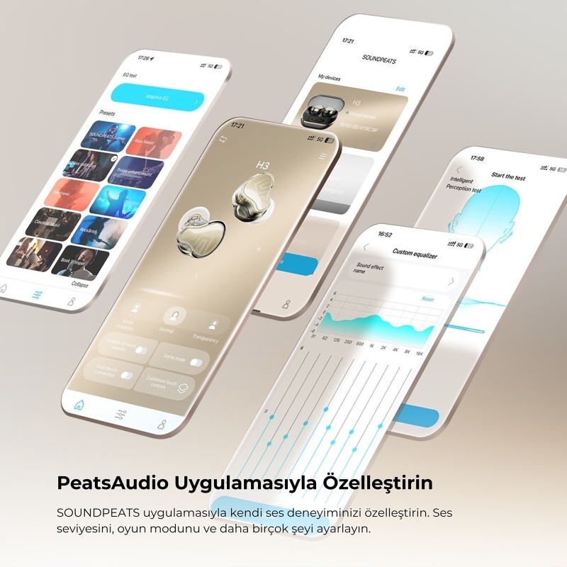 Soundpeats H3 Hi-Res LDAC Bluetooth 5.4 ANC TWS Kablosuz Kulak içi Kulaklık Titanyum Siyah - 8