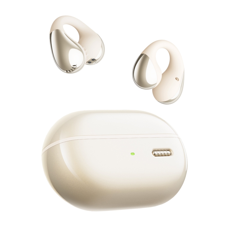 Soundpeats PearlClip Pro Hi-Res LDAC ENC OWS Kablosuz Bluetooth 6.0 Kulaklık Bej - 1