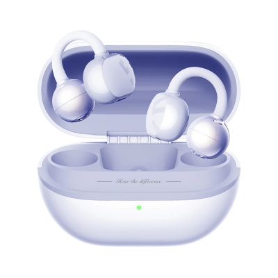 Soundpeats POP Clip Open-Ear ENC OWS Bluetooth 5.4 Kablosuz Kulaklık Mor - Soundpeats