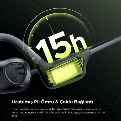 Soundpeats RunFree Lite2 Open-Ear Bluetooth 5.3 Spor için Kablosuz Kulaklık - 6