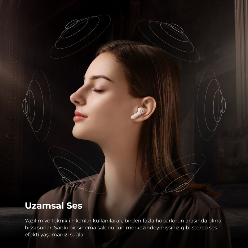 Soundpeats T3 Pro ANC TWS Bluetooth 5.4 Kablosuz Kulak içi Kulaklık Bej - 7