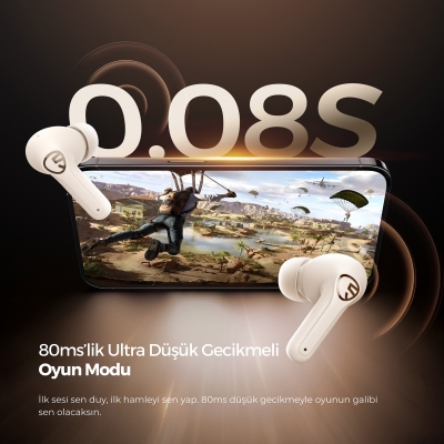 Soundpeats T3 Pro ANC TWS Bluetooth 5.4 Kablosuz Kulak içi Kulaklık Bej - 9