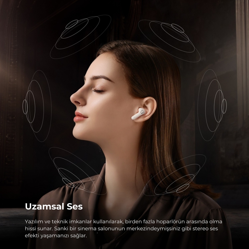 Soundpeats T3 Pro ANC TWS Bluetooth 5.4 Kablosuz Kulak içi Kulaklık Beyaz - 5