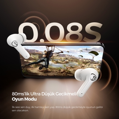 Soundpeats T3 Pro ANC TWS Bluetooth 5.4 Kablosuz Kulak içi Kulaklık Beyaz - 7