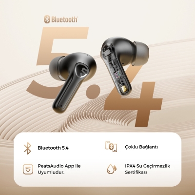 Soundpeats T3 Pro ANC TWS Bluetooth 5.4 Kablosuz Kulak içi Kulaklık Siyah - 2