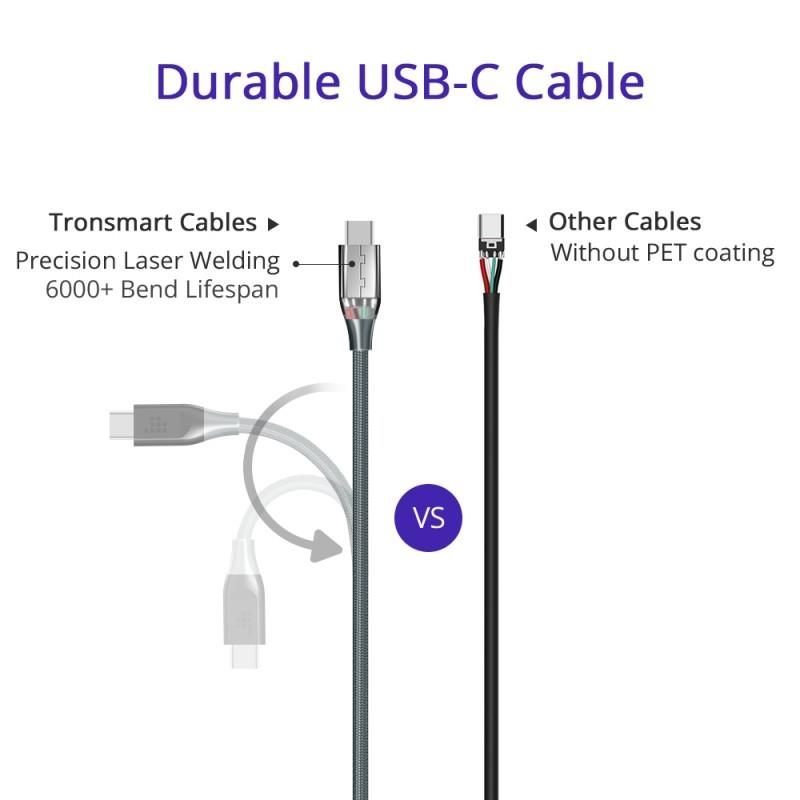 Tronsmart ATC6 Örgülü USB Type-C Şarj ve Data Kablosu - 3