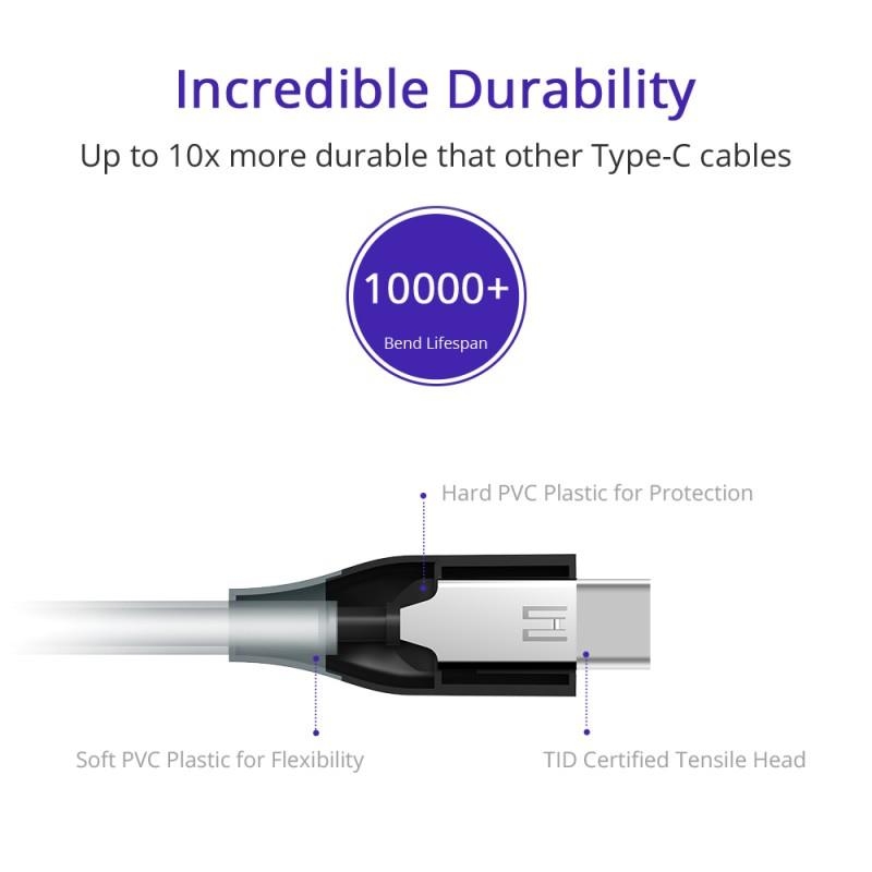 Tronsmart ATC6 Örgülü USB Type-C Şarj ve Data Kablosu - 6