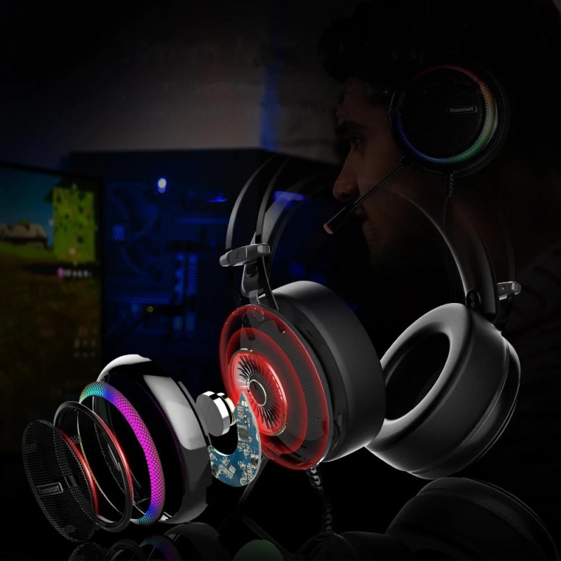Tronsmart Glary 7.1 Mikrofonlu RGB Oyuncu Kulaklığı - 3