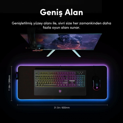 Tronsmart Spire 80x30cm RGB Gaming Oyuncu Mousepad - 5