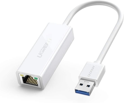 Ugreen USB 3.0 PC Mac Konsol Tv Box Ethernet Adaptörü Beyaz - Ugreen