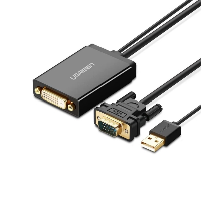 Ugreen VGA USB to DVI-D 24+1 Dişi Görüntü Aktarma Kablosu - Ugreen