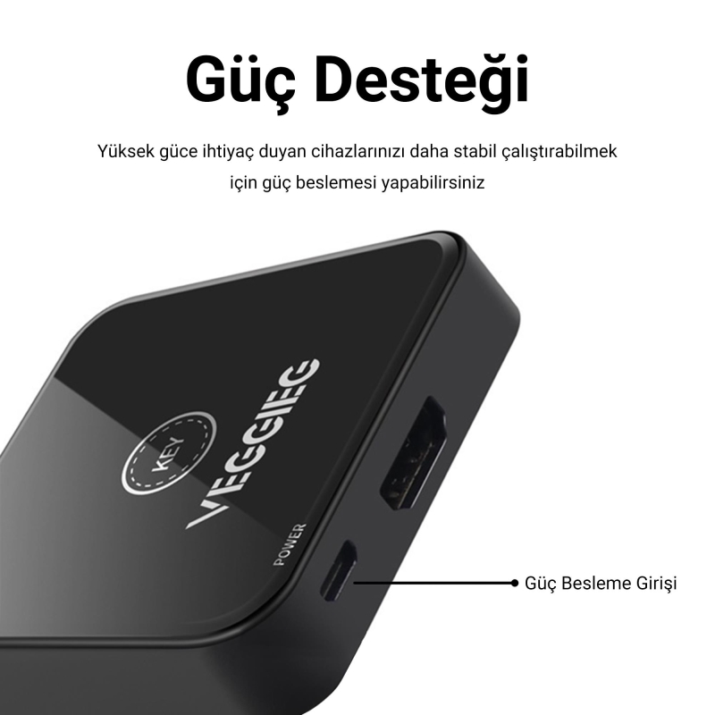 VegGieg 1 Giriş 2 Çıkış / 2 Giriş 1 Çıkış Çift Yönlü 4K HDMI 2.0 Switch - 4