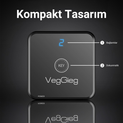 VegGieg 1 Giriş 2 Çıkış / 2 Giriş 1 Çıkış Çift Yönlü 4K HDMI 2.0 Switch - 3