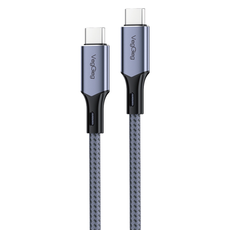 Veggieg 100W 5A E-Mark Çipli PD Type-C to Type-C Hızlı Şarj ve Data Kablosu 1.2 Metre - 1