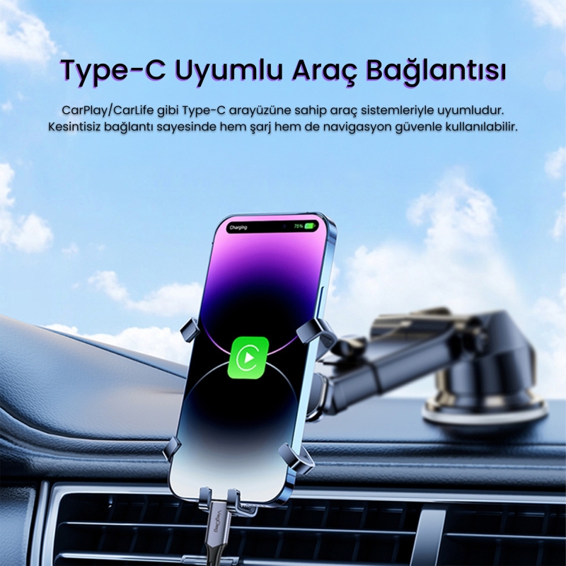 VegGieg 100W 5A E-Mark Çipli PD Type-C to Type-C Hızlı Şarj ve Data Kablosu 2 Metre - 5