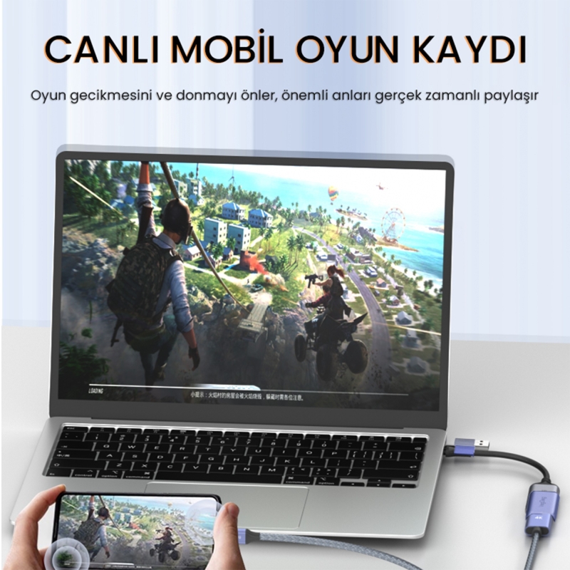 VegGieg 1080P 60Hz HDMI Video Capture Card USB 3.0 ve Type-C Görüntü Yakalama Kartı - 5