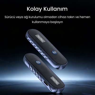 VegGieg 1080P 60Hz Kablosuz HDMI Görüntü Aktarım Cihazı Mini Wireless HD Display Adaptör Verici Alıcı Set - 6