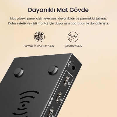 VegGieg 1080P Full HD 1 Giriş 8 Çıkış HDMI Splitter Görüntü Ayırıcı Bölücü Adaptör - 6