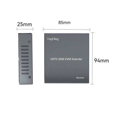 VegGieg 1080P Full HD 60Hz HDMI KVM Extender 60 Metre CAT5E/6 HDMI Menzil Genişletici Uzatıcı - 6