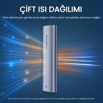 VegGieg 10Gbps USB 3.1 GeN2 M.2 SATA NGFF NVME SSD Disk Kutusu - 4