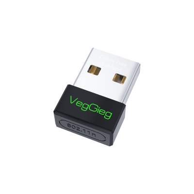 VegGieg 150 Mbps 2.4Ghz Kablosuz WiFi Alıcı Verici Nano USB Adaptör - VegGieg