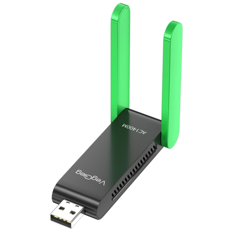 VegGieg 1400 Mbps 2.4GHz/5GHz Dual Band Gigabit Alıcı Verici USB WiFi Adaptör - 1