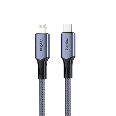 VegGieg 27W 3A USB Type-C to Lightning iPhone iPad Hızlı Şarj ve Data Kablosu 1.2 Metre - VegGieg