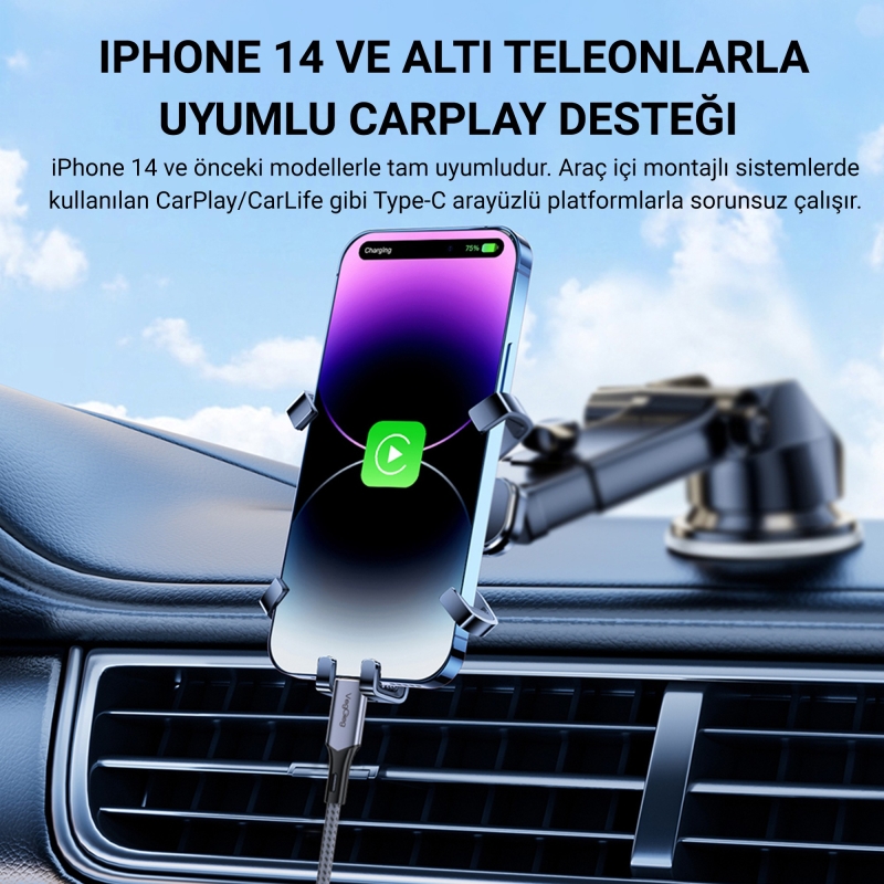 Veggieg 27W 3A USB Type-C to Lightning iPhone iPad Hızlı Şarj ve Data Kablosu 1.2 Metre - 4