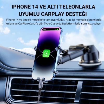 Veggieg 27W 3A USB Type-C to Lightning iPhone iPad Hızlı Şarj ve Data Kablosu 2 Metre - 4
