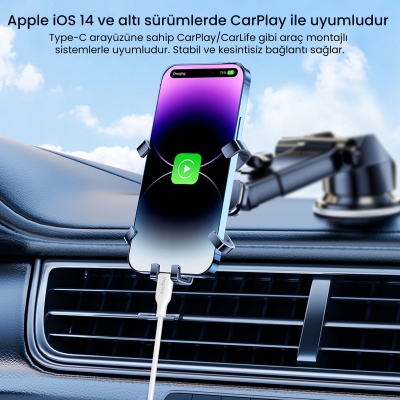 VegGieg 27W Type-C to Lightning iPhone iPad Uyumlu PD Hızlı Şarj ve Data Kablosu 1.2 Metre - 3