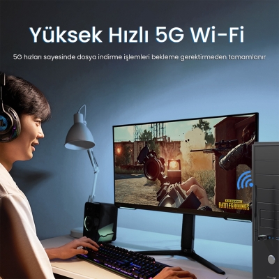 VegGieg 300 Mbps 2.4GHz Alıcı Verici USB WiFi Adaptör - 2