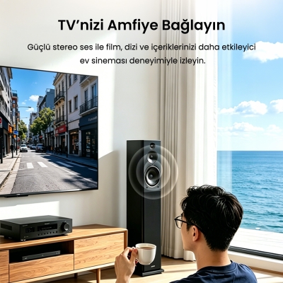 VegGieg 3.5mm Aux To 2 RCA Hi-Fi Ses Kablosu 1.5 Metre - 5