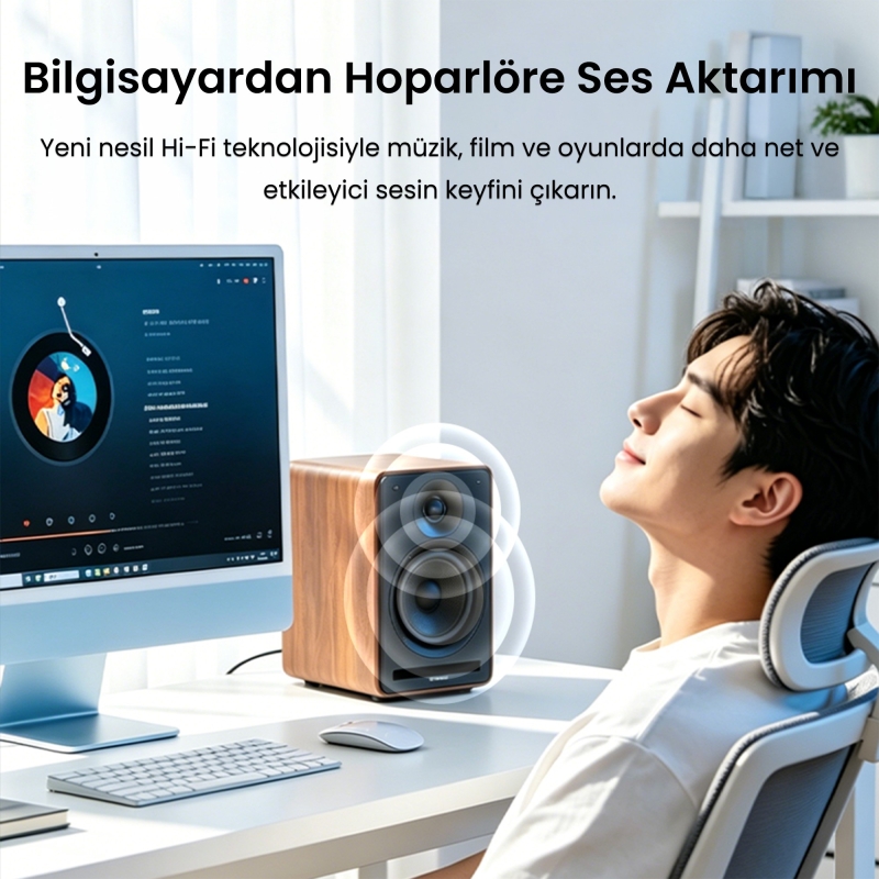 VegGieg 3.5mm Aux To 2 RCA Hi-Fi Ses Kablosu 20 Metre - 3