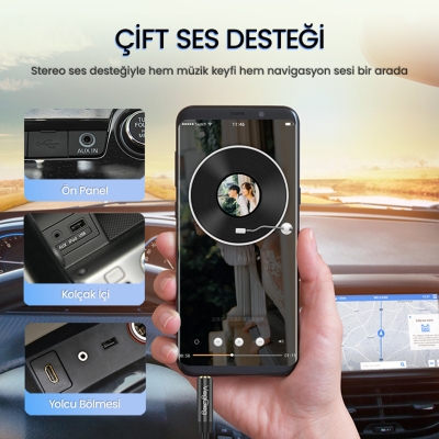 VegGieg 3.5mm Jack TRRS Hi-Fi AUX Mikrofon ve Ses Kablosu 1 Metre - 4