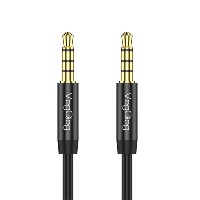 VegGieg 3.5mm Jack TRRS Hi-Fi AUX Mikrofon ve Ses Kablosu 1 Metre - 1
