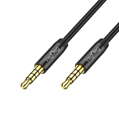 VegGieg 3.5mm Jack TRRS Hi-Fi AUX Mikrofon ve Ses Kablosu 1 Metre - 3