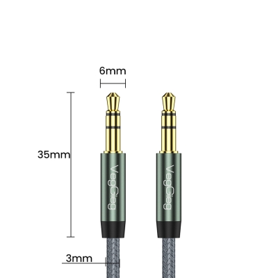 VegGieg 3.5mm Jack TRS Hi-Fi Örgülü AUX Ses Kablosu 2 Metre - 8